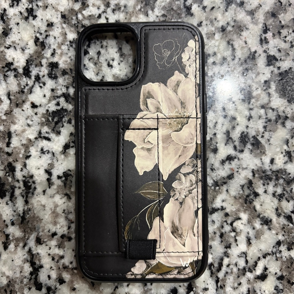 Elegant Black Floral Phone Case